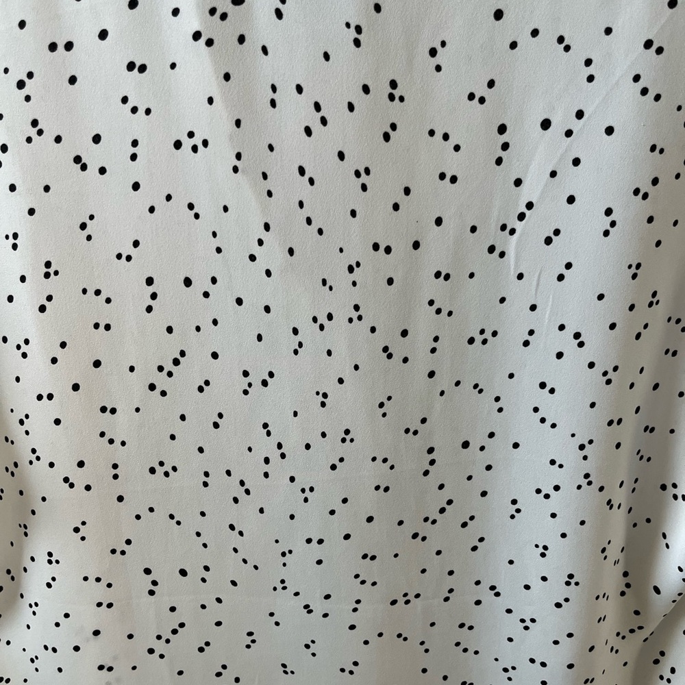 Joie Women’s White Black Ditsy Polka Dot Pullover Blouse Short Sleeve Size S/P - Picture 5 of 6
